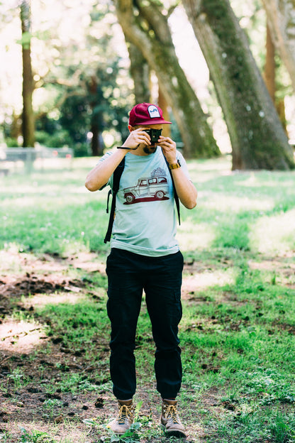 Willy Wagon Tee-Dusty Blue