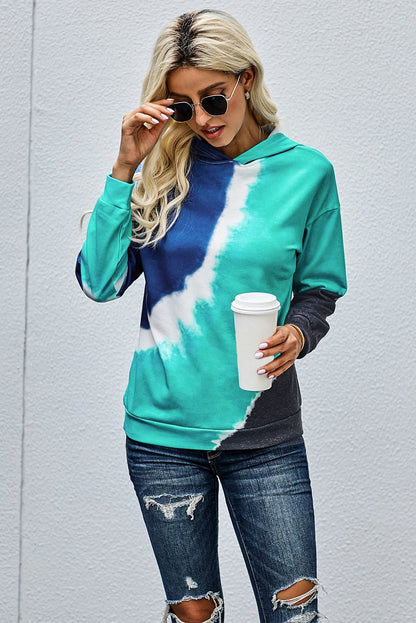 Multicolor Tie-dye Print Hoodie