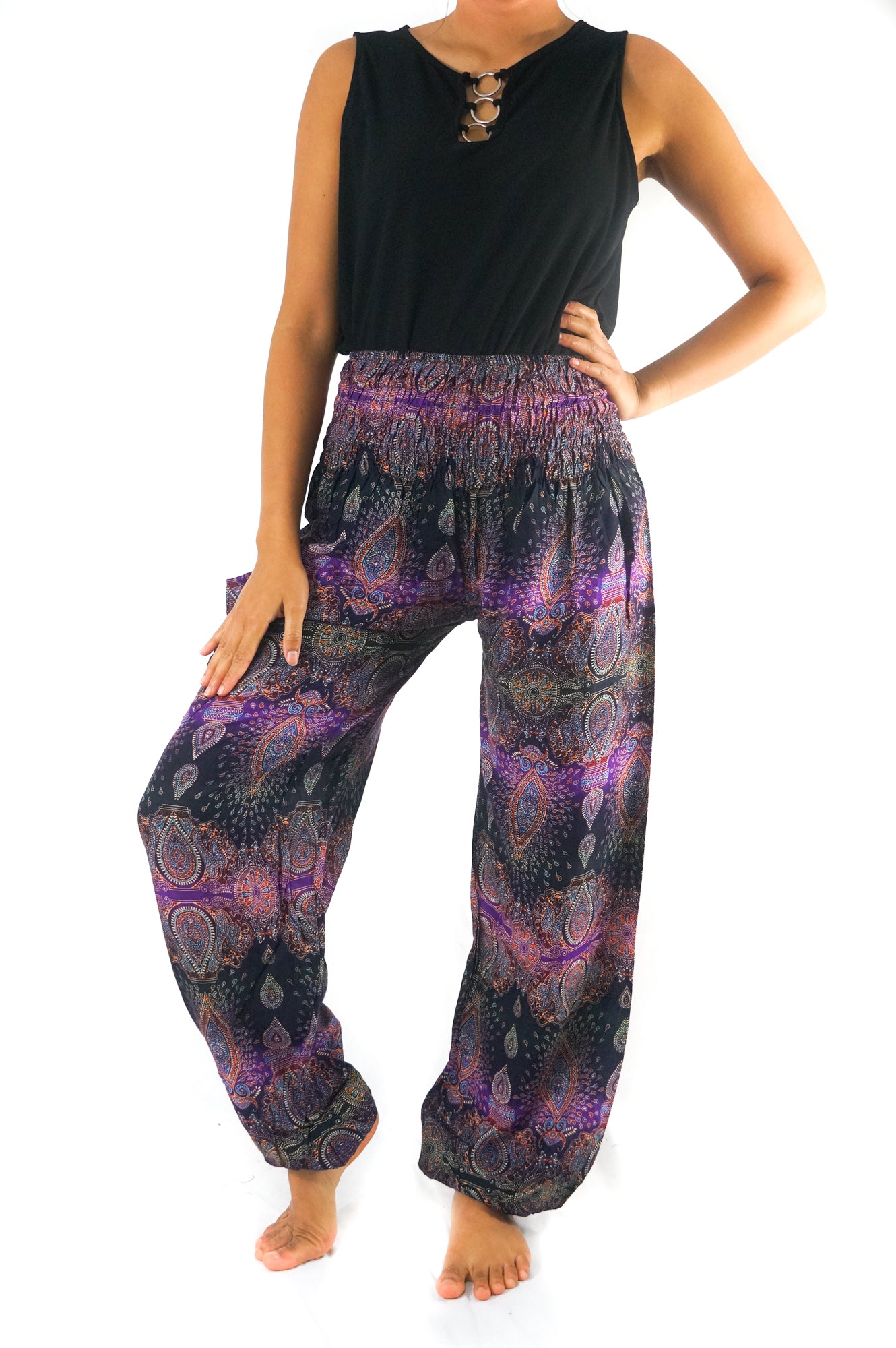 Purple Paisley Boho Bliss Pants