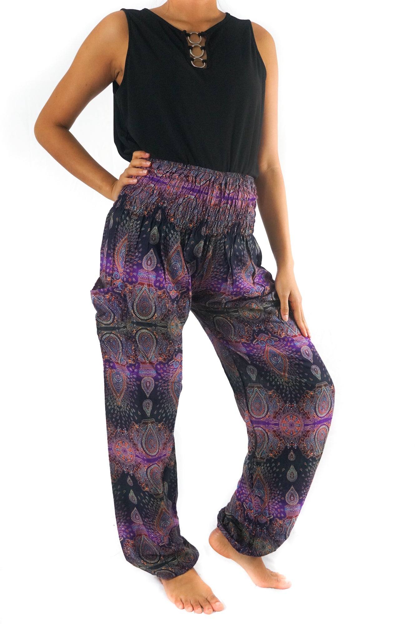 Purple Paisley Boho Bliss Pants