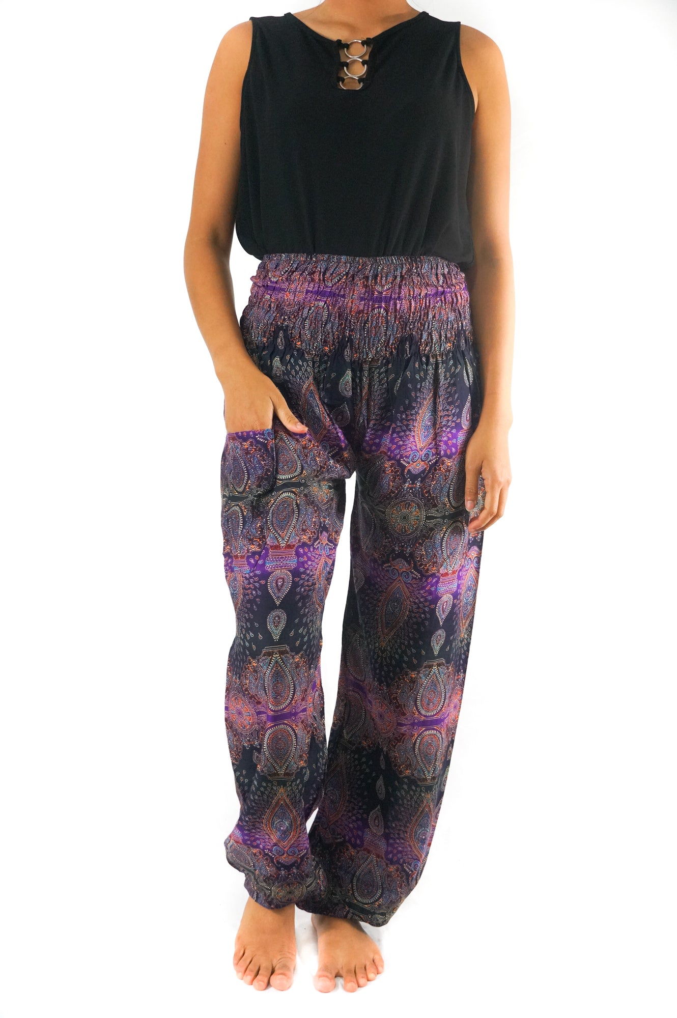 Purple Paisley Boho Bliss Pants