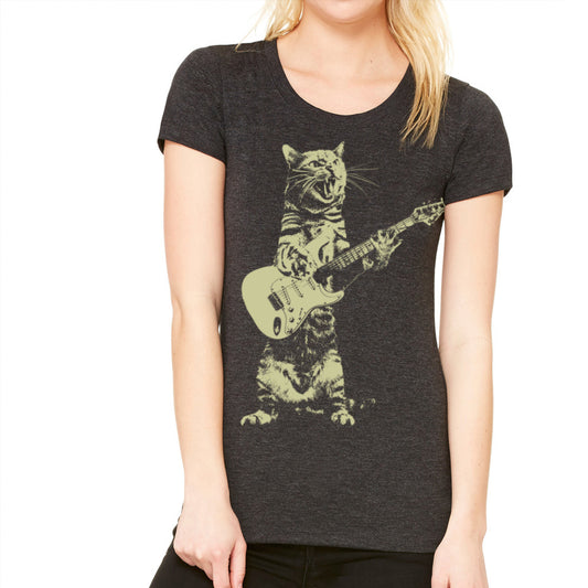 Rockin' Feline Guitarist Tee 🎸🐱