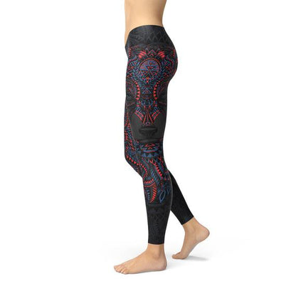 🌙 Mystical Wolf Spirit Leggings 🐺🖤