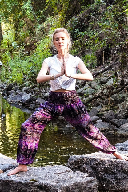 Purple Paisley Boho Bliss Pants