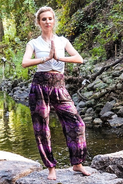 Purple Paisley Boho Bliss Pants