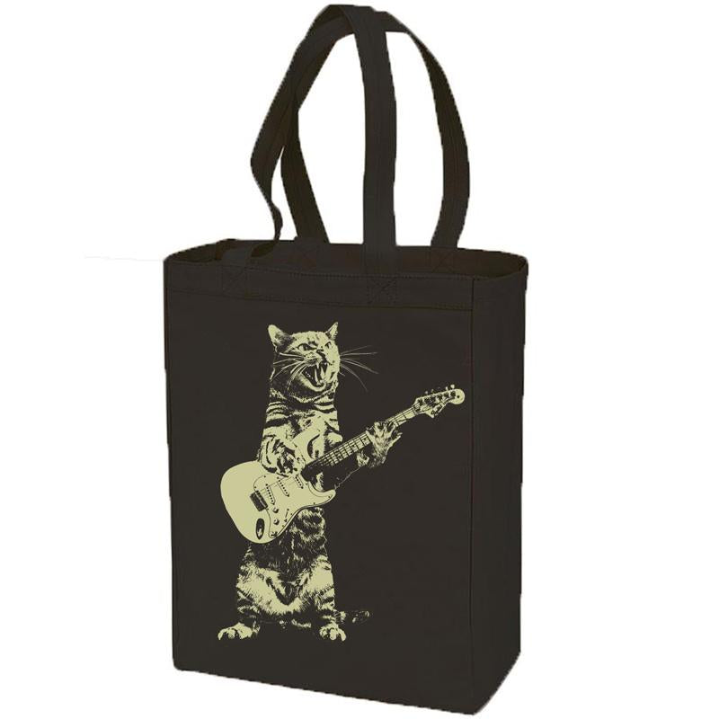 🐱🎸 Cat-tastic Guitar Groove Tote: The Ultimate Carry-All for Cool Cats! 🌟